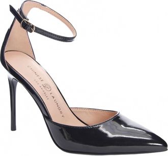 Chinese Laundry Womens Dolly Point Toe Ankle Strap Stiletto Heels In Black