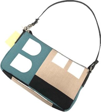 Bally blue Canvas Leather Handbag (Pre-Owned)