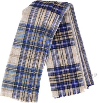 Acne Studios Pre-owned Womens Plaid Printed Scarf in Multicolor Wool - Multicolour - One Size