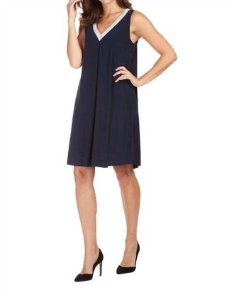 Frank Lyman Design Nova Mini Dress In Navy And Crystal