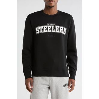 BOSS Watt NFL Steelers Graphic Sweatshirt in Charcoal at Nordstrom Rack, Size Medium
