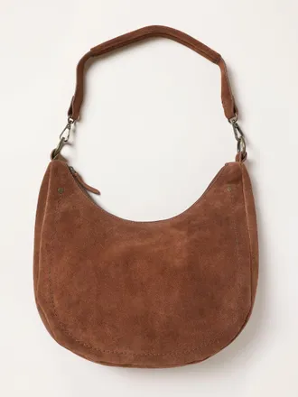 Fat Face FatFace Harper Chestnut Brown Suede Shoulder Bag