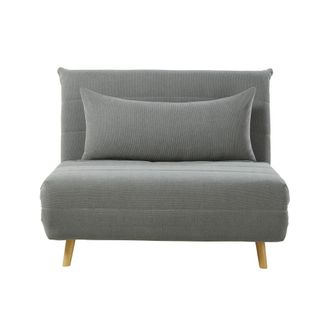 Maisons du monde Sill&oacute;n cama de 1 plaza gris claro