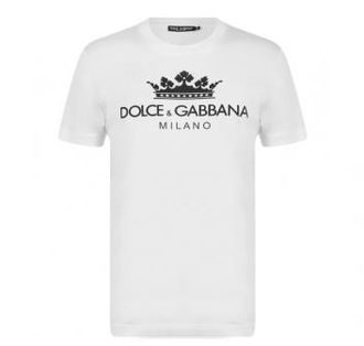 Dolce & Gabbana Milano Logo White T-shirt Size S
