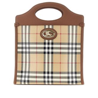 Burberry Coated Check canvas mini Pocket bag Woman One Size