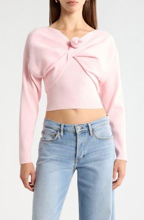 ASTR the Label Jasmyn Rib Crop Tube Top & Bolero Set in Soft Pink at Nordstrom, Size X-Small