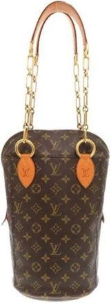 Louis Vuitton Tweedehands Canvas Louis Vuitton tassen - Dames - Vintage Schoudertas - Bruin - ONE Size - Vintage