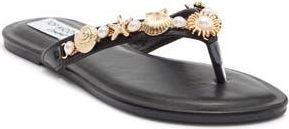 Top Moda Robin Flip Flop in Black Pu at Nordstrom Rack, Size 6.5