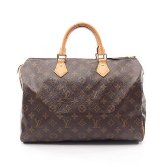Louis Vuitton Pre-owned Speedy 35 Monogram Handbag - Dames - Pre-owned - Bruin - Maat: ONE Size Leer
