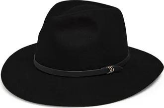 Rag & Bone Dakota Wool Fedora in Black at Nordstrom, Size Medium