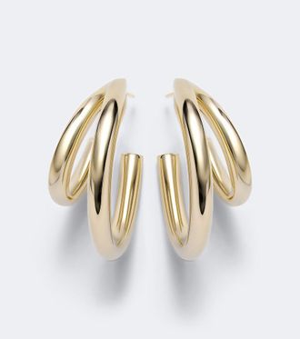 Jennifer Fisher Pendientes de aro chapados en oro de 14 ct