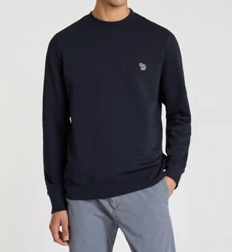 Paul Smith Regular Fit Zebra Sweatshirt In Navy