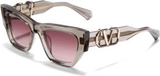Valentino V-Sette Zonnebril - unisex - Zonnebrillen - Grijs - 52 MM - Accessoires