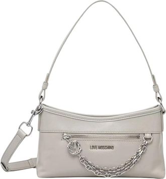 Love Moschino Hobo Bag - Dames - Schoudertassen - Grijs - ONE Size - Leer - Tassen