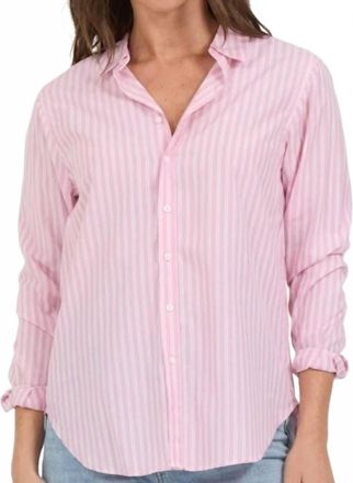 Dear John Denim Lolita Button Down Top In Pale Lilac Stripe
