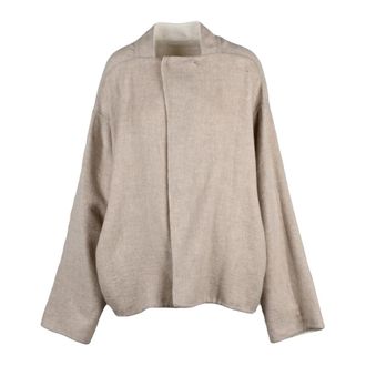 Rick Owens Jassen, Dames, Beige, L, Island Jacket