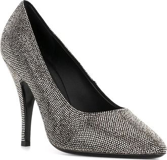 Ferragamo Crystal Embellished Leather Pump