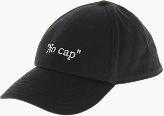 Off-white Solid-Color Baseball Cap NO CAP with Contrast Embroidery size L