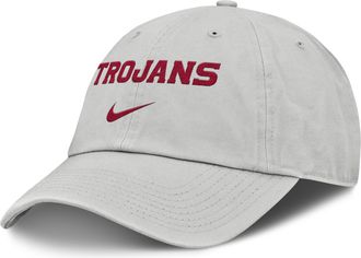 Nike USC Off-Field Club Gameday Nike Mens College Adjustable Hat in Grey | NC010BBSCJ-U2H