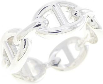 Herm&egrave;s Chaine Dancre Silver 925 Band Ring (Pre-Owned)