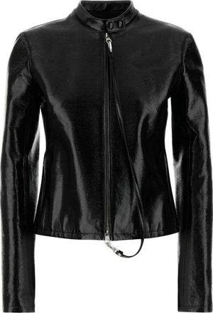 Courr&egrave;ges Zwarte Vinyl Effect Rits Jas - Dames - Zomerjassen - Zwart - XS - Katoen - Jassen