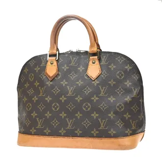 Louis Vuitton Alma Handbag Monogram Canvas Brown Canvas Handbag (Pre-Owned)