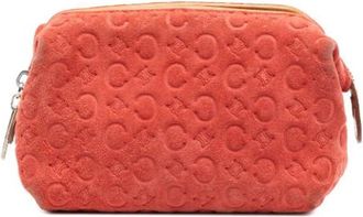 Celine Pre-owned Suede Pouch - Dames - Vintage Tassen - Oranje - ONE Size - Leer - Vintage