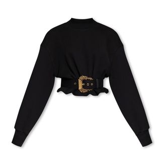 Versace Jeans Couture Sweatshirts, female, Black, Size: 2XS Felpa