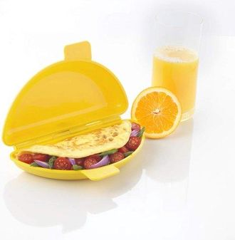 OEM Omelette Para Microondas De Uso Diario - Para 2-4 Huevos - Revestimiento Antiadherente - Amarillo