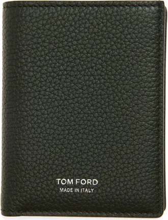Tom Ford T-Line Folding Card Holder in Gct Dark Pine at Nordstrom