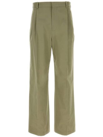 Loewe pressed crease straight-leg trousers - Green