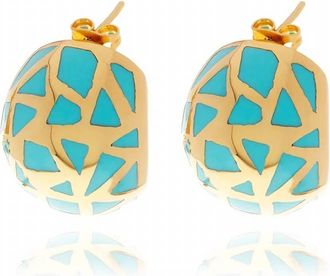 Georgina Jewelry Womens Les Racines Resin Earrings In Turquoise