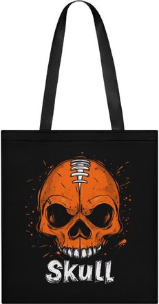 Generic Skull Football Soccer Womens Tote Casual Shopping Bag Lightweight Shoulder Bags Hobos Handbag for Work Travel Daily 35x40cm