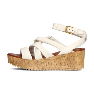 Omoda Dames, Schoenen, Beige, Maat: 39 EU Zijde