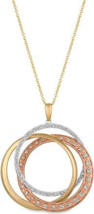Le Vian Ladies Circle Necklaces set in 14K Tri Color Gold