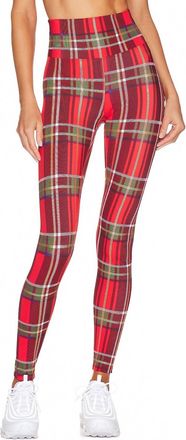 Beach Riot Piper Legging In Holiday Plaid
