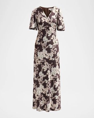 Sachin & Babi Mae Floral Empire Column Gown