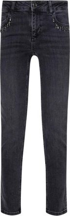 Liu Jo Skinny Bottom Up Jeans met Strass - Dames - Slim Fit Jeans - Zwart - W32 - Katoen - Jeans