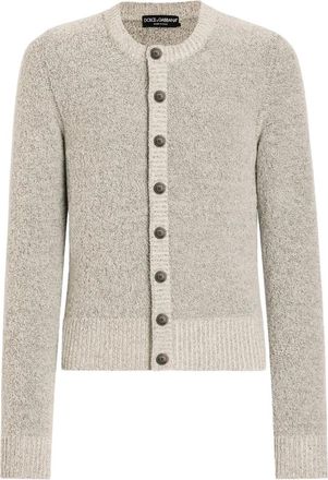 Dolce & Gabbana button-front textured cardigan - men - Cashmere/Virgin Wool/Polyamide - 50 - White