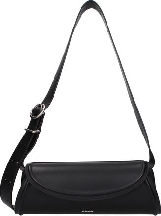 Jil Sander Black Leather Crossbody Womens Bag
