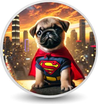 OEM Moneda De Plata De 1 Oz De Superpug Al Atardecer