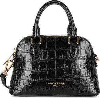 Lancaster Zwarte rits halve maan tas - Dames - Handtassen - Zwart - ONE Size - Leer - Tassen