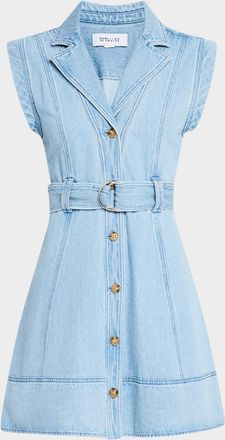 Derek Lam Lya Belted Denim Dress