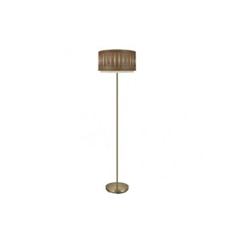Fabrilamp Fabrilamp - Pavimento del soggiorno alexandra 1xe27 pelle/legno scuro 162x40x40 cm
