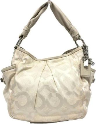 Coach Pre-owned Handbags, female, Beige, Size: ONE SIZE Pre-owned Canvas handbags