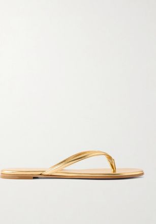 Gianvito Rossi Sandali In Pelle Metallizzata Calypso - Oro