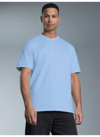 Trigema T-Shirt TRIGEMA TRIGEMA T-Shirt aus 100% Baumwolle, Herren, Gr. XXL, blau (horizont), Single Jersey, 100% Baumwolle, Basic, lang, Rundhals, Shirts T-S