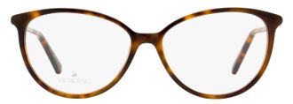 Swarovski SK5385 Crystal-Embellished Oval Eyeglasses - Brown