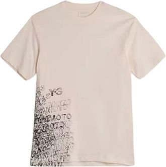 Yohji Yamamoto Tops, Heren, Beige, XL, T-Shirt