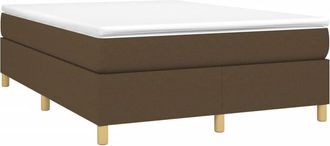 vidaXL Cama Sin Colch&oacute;n Tela Marr&oacute;n Oscuro 140x200 Cm Vidaxl
